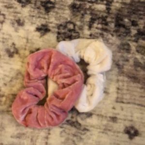 Summer and Rose velvet scrunchies
